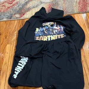 Black Kids Hoodie and Pants Set